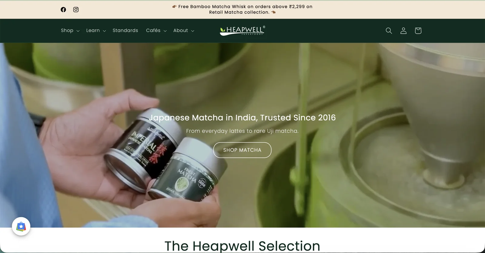 Heapwell Superfoods Hero Section