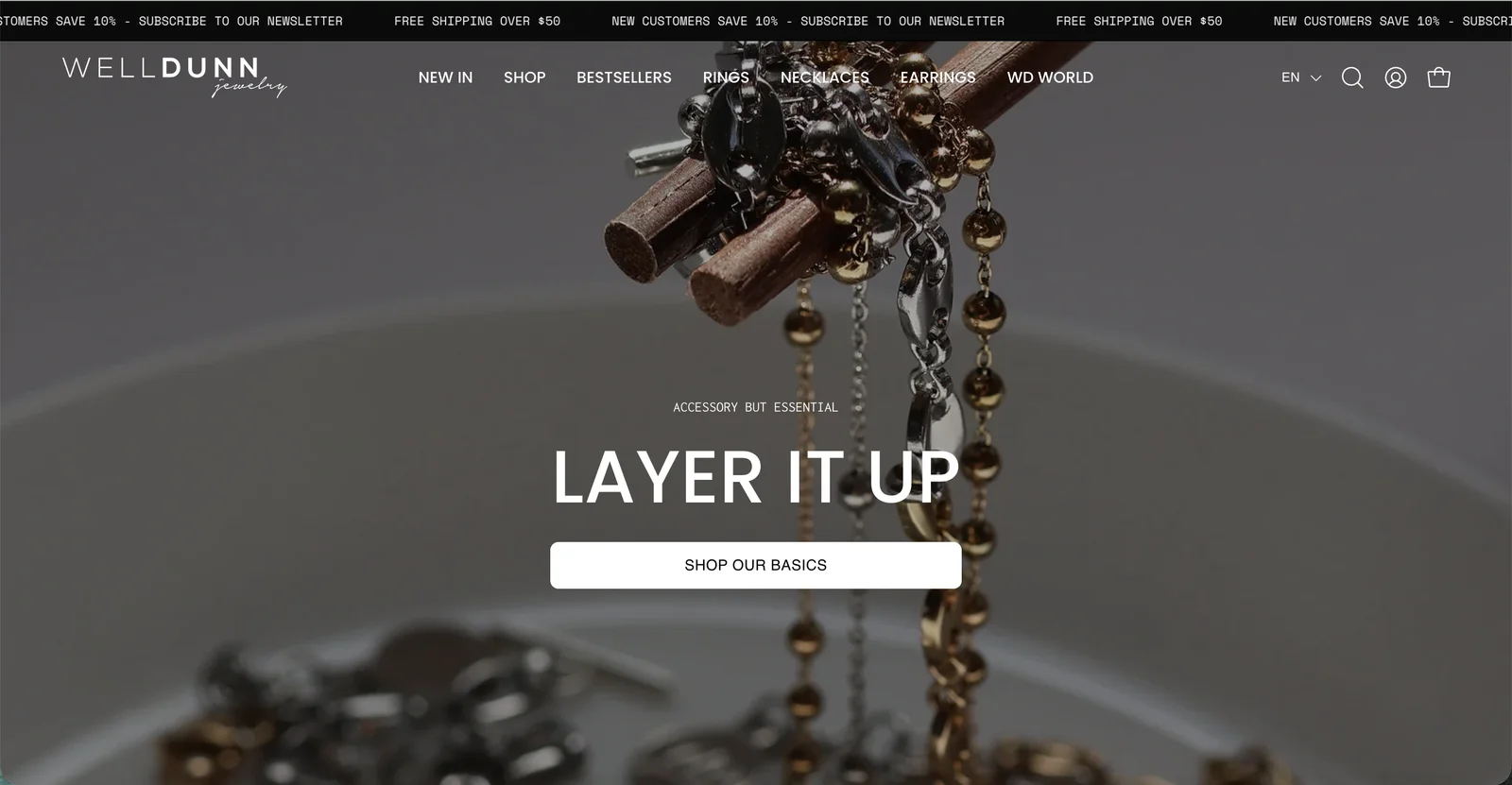WellDunn Jewelry Hero Section